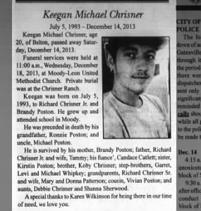 Keegan Michael Chrisner 1993-2013